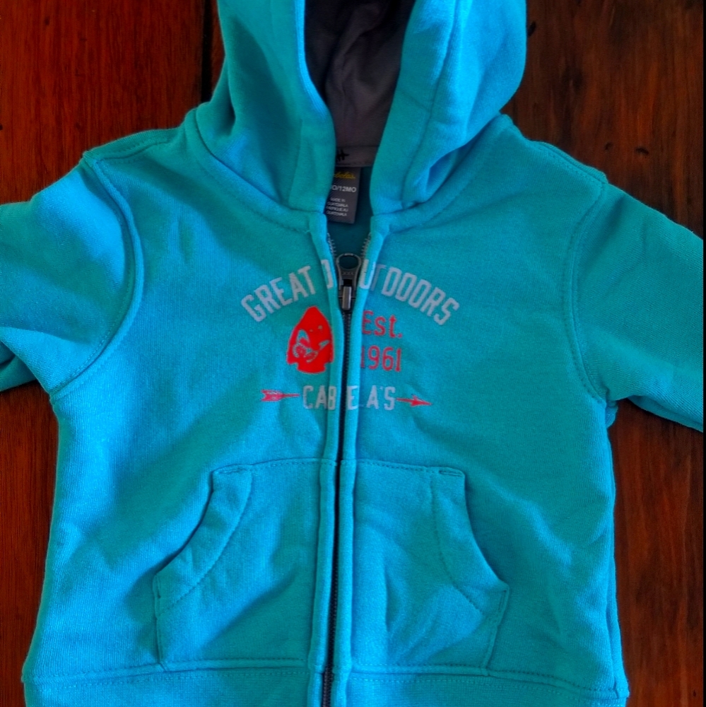 Cabellas baby zip up hoodie